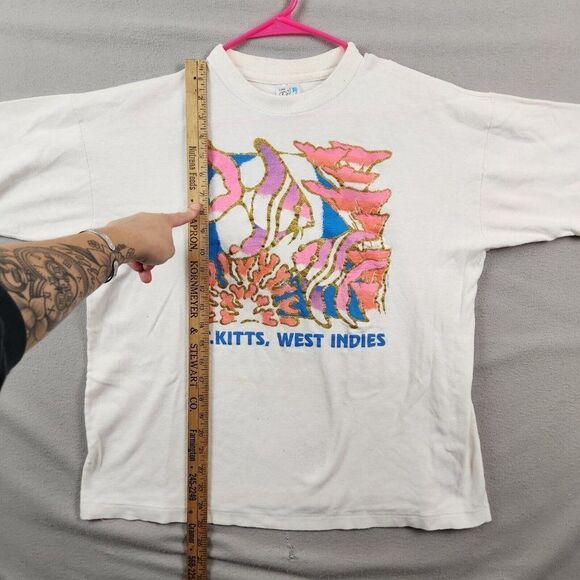 Vintage Single Stitch St.Kitts West Indies XL T-Shirt - Picture 4 of 9